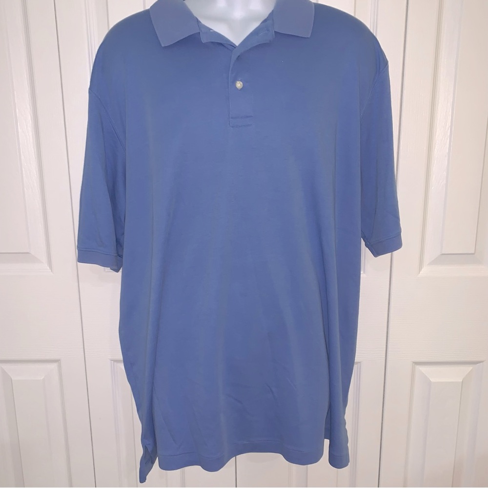 Lands End XXL robin’s egg blue cotton polo shirt